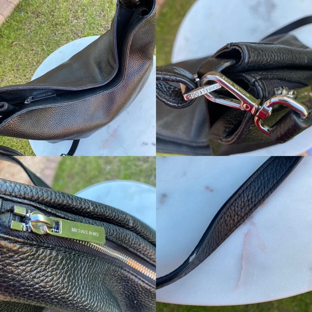 SOLD Michael Kors Large Pebbled Leather Hobo Shoulder Bag - Picture 9 of 14